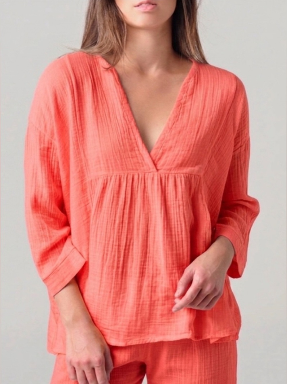 Stark X Melon Cotton 3/4 Bell Sleeve Women Blouse